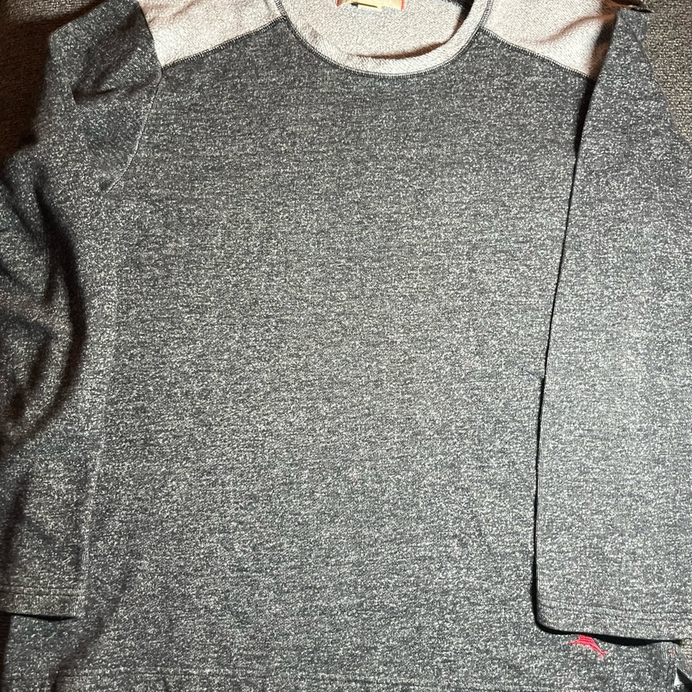 Tommy Bahama Men's Crew Neck Sweater Pullover Dark Gray Men’s XL